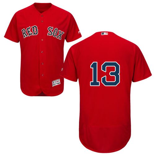 Red Sox #13 Hanley Ramirez Red Flexbase Authentic Collection Stitched MLB Jersey - Click Image to Close